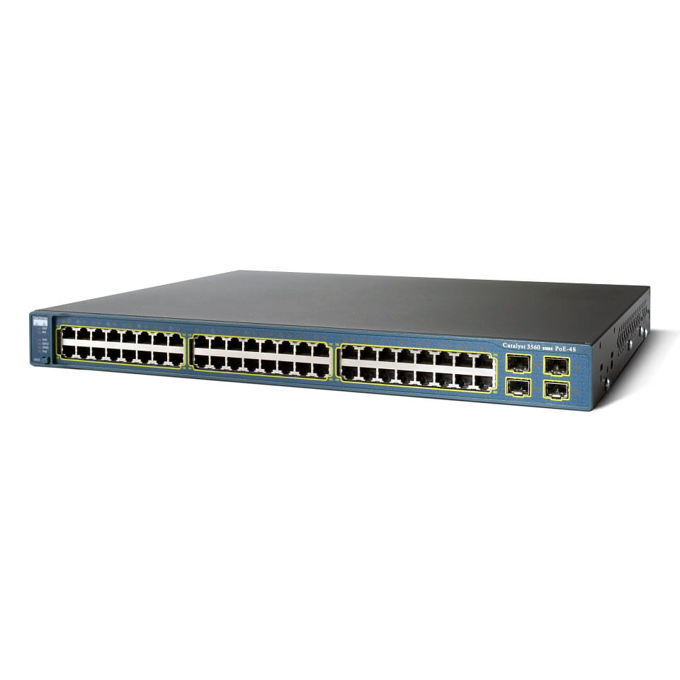 CISCO WS-C3560V2-48TS-S 48 Port Ethernet Switch 4GigE SFP w/Racks 6MthWtyTaxInv 