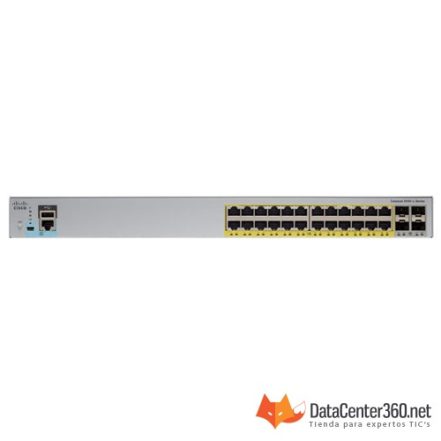 Switch Cisco Catalyst 2960-L SM-24 Puertos PoE+ (WS-C2960L-24PQ-LL)