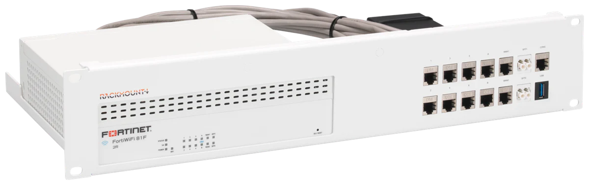RM-FR-T18I — Rackmount para FortiGate 80F-PoE [DSL & FortiWifi] Series…