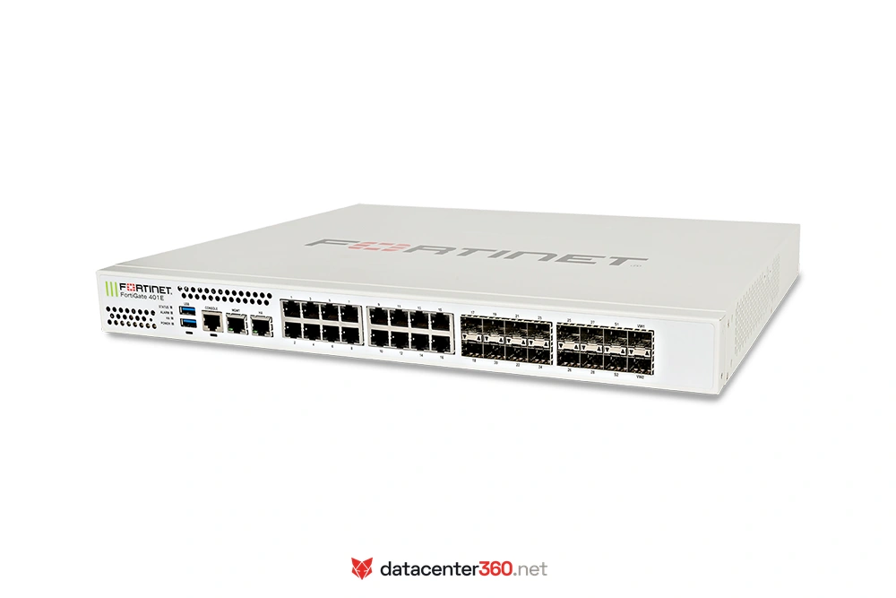 Fortinet FortiGate 401E-DC (FG-401E-DC) — Firewall NGFW rack 1U con fuente DC