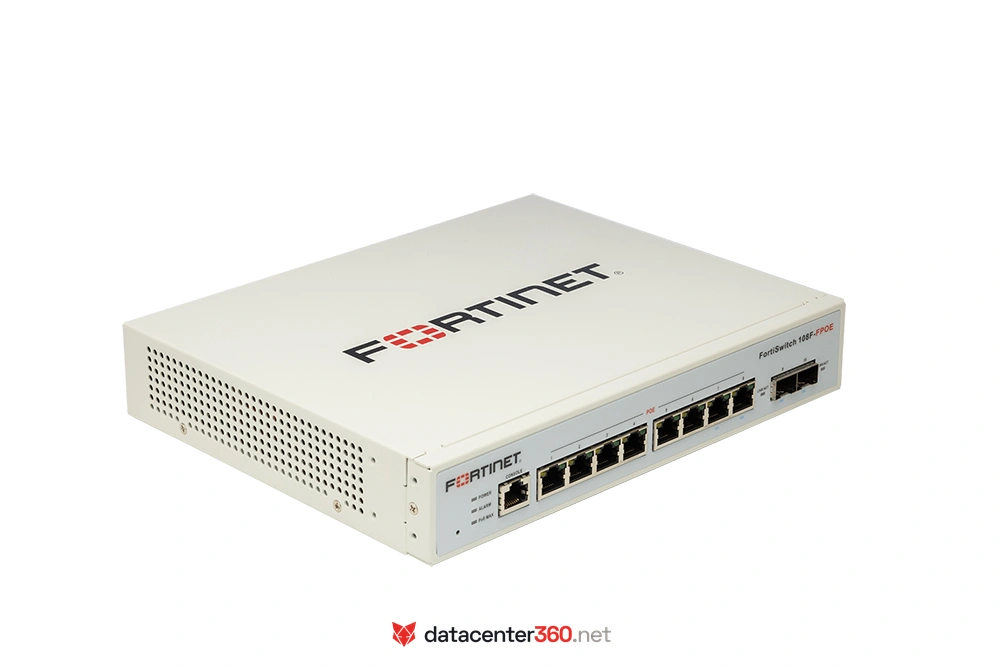 Fortinet FortiSwitch 108F-FPOE (FS-108F-FPOE) — Switch compacto 8 puertos GE Full PoE+ 130 W