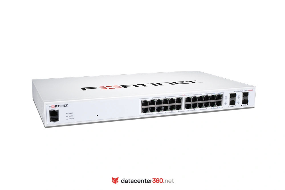 Fortinet FortiSwitch 124F-FPOE (FS-124F-FPOE) — Switch de acceso 24 puertos GE Full PoE+