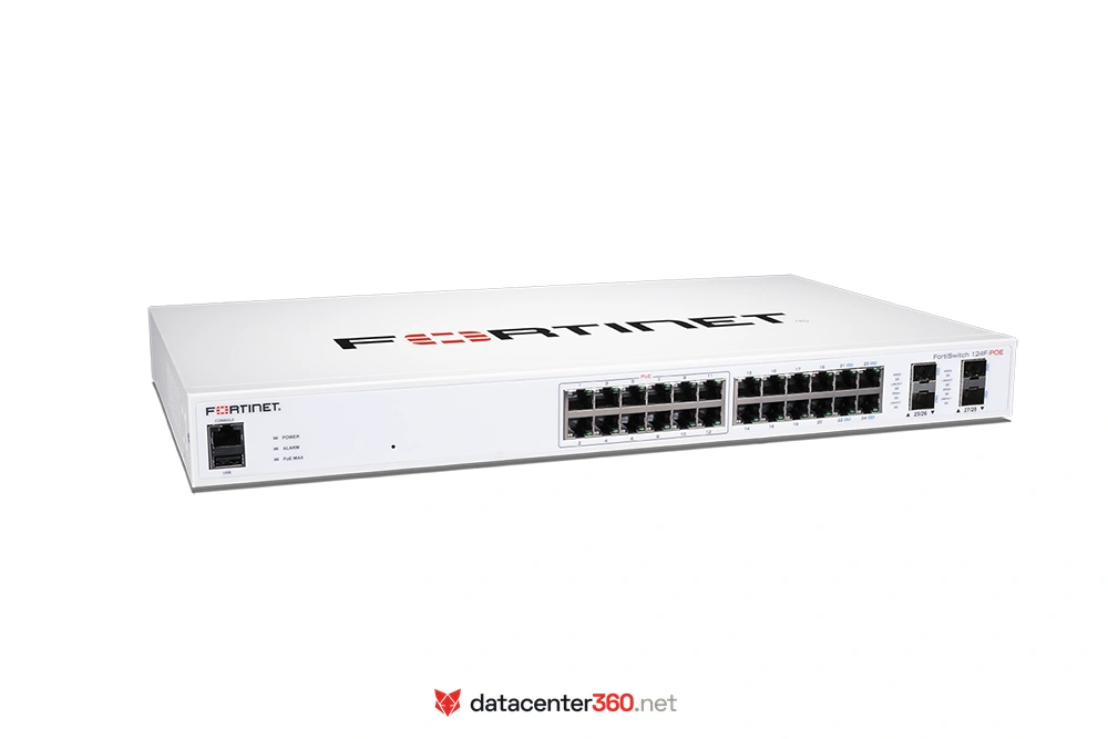 Fortinet FortiSwitch 124F-POE (FS-124F-POE) — Switch de acceso 24 puertos GE con PoE+ en 12