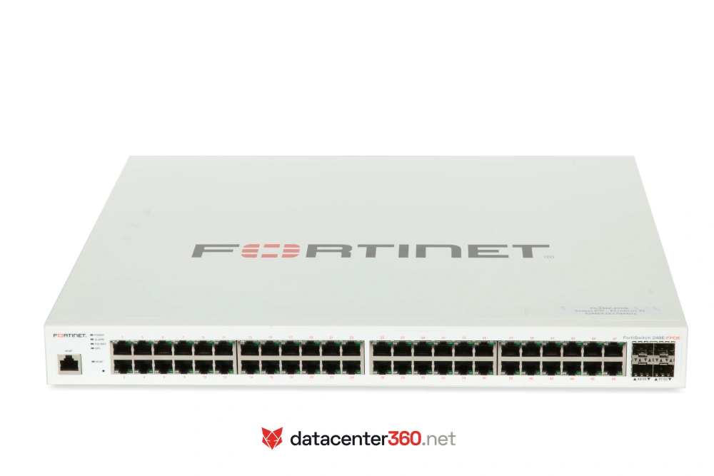 Fortinet FortiSwitch 248E-FPOE (FS-248E-FPOE) — Switch de acceso capa 2/3 de 48 puertos GE full PoE+ y 4 SFP
