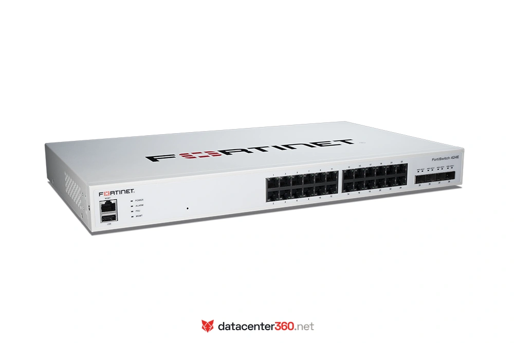 Fortinet FortiSwitch 424E (FS-424E) — Switch de campus capa 2/3 de 24 puertos GE + 4 SFP+ de 10G