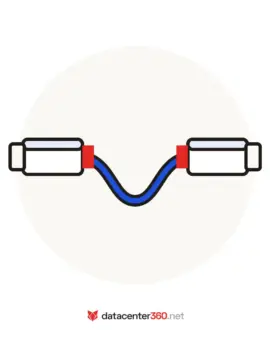 Ilustración de referencia de un cable DAC/AOC Fortinet — DataCenter360.net