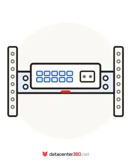 Ilustración de referencia de un kit de montaje en rack para equipos Fortinet — DataCenter360.net